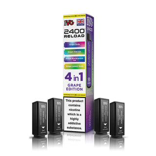 Grape Edition IVG 2400 Reload 4 In 1 Vape Pods