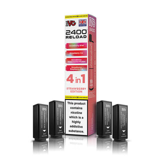 Strawberry Edition IVG 2400 Reload 4 In 1 Vape Pods