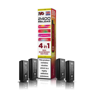 Red Raspberry Edition IVG 2400 Reload 4 In 1 Vape Pods
