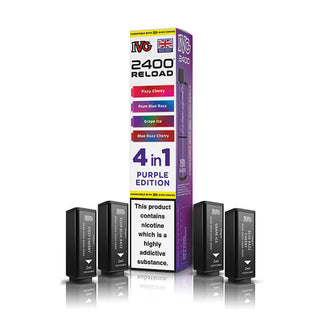 Purple Edition IVG 2400 Reload 4 In 1 Vape Pods