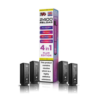 Plum Edition IVG 2400 Reload 4 In 1 Vape Pods