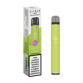 Apple Peach Elf Bar 600 Prefilled Pod Kit