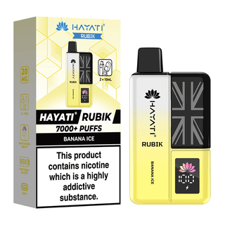 Banana Ice Hayati Rubik 7000 Puff Prefilled Vape Kit