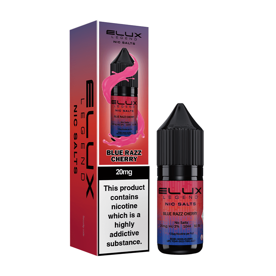 Blue Razz Cherry Nic Salt E-Liquid by Elux | 5 for 10 Blue Razz Cherry Nic Salt E-Liquid by Elux | 5 for 10