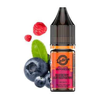 Blueberry Sour Raspberry Nic Salt E-Liquid by Deliciu Blueberry Sour Raspberry Nic Salt E-Liquid by Deliciu
