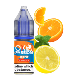 Bru Pop Ox Passion Nic Salt E-Liquid by Oxva | 5 for 10 Bru Pop Ox Passion Nic Salt E-Liquid by Oxva | 5 for 10