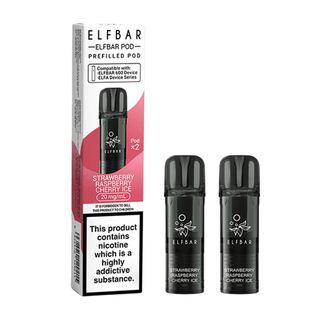Strawberry Raspberry Cherry Ice Elf Bar 600 Prefilled Pods